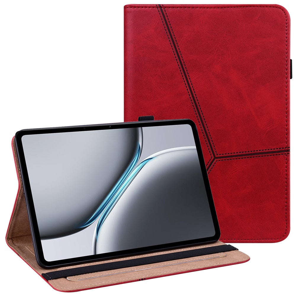 For OnePlus Pad 2 / Pad Pro Case Line Imprinted PU Leather Card Holder Tablet Stand Cover