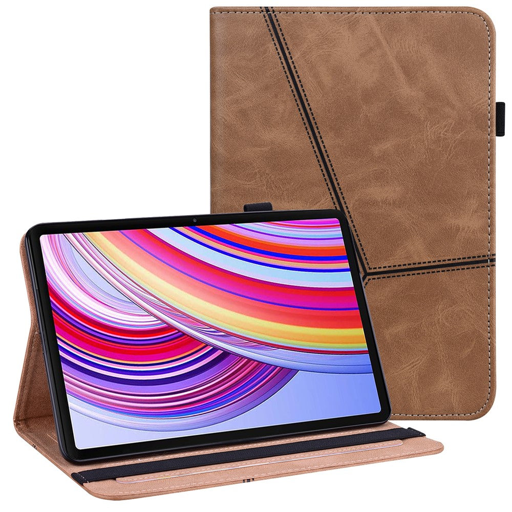 For Xiaomi Redmi Pad Pro / Pro 5G / Poco Pad 4G Case Line Imprinted PU Leather Card Holder Tablet Stand Cover