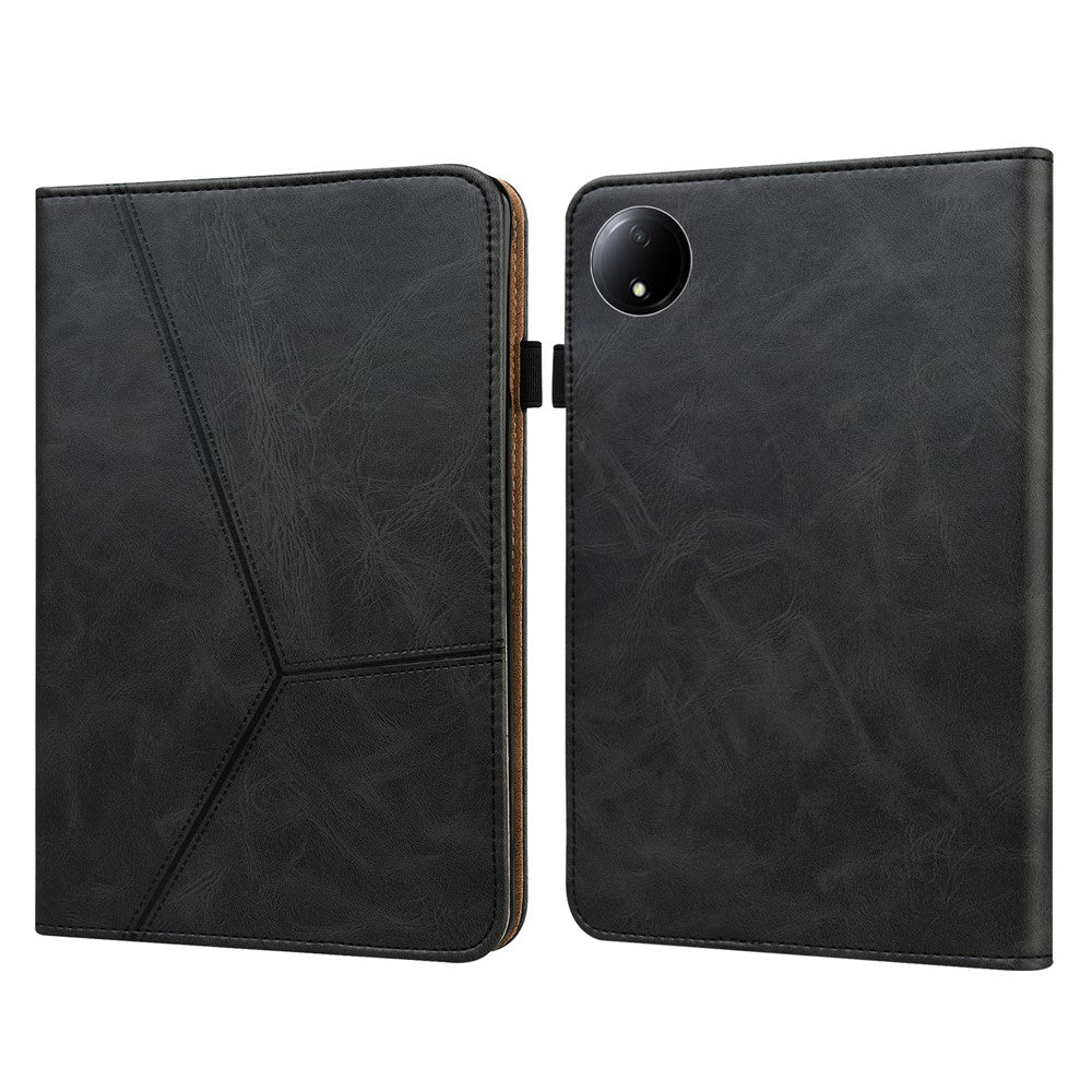 For Xiaomi Redmi Pad SE 4G 8.7 inch Case Line Imprinted PU Leather Card Holder Tablet Stand Cover