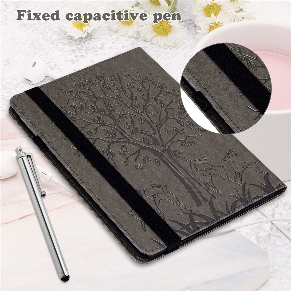 For Xiaomi Redmi Pad SE 4G 8.7 inch Case PU Leather Stand Tree Deer Pattern Tablet Cover