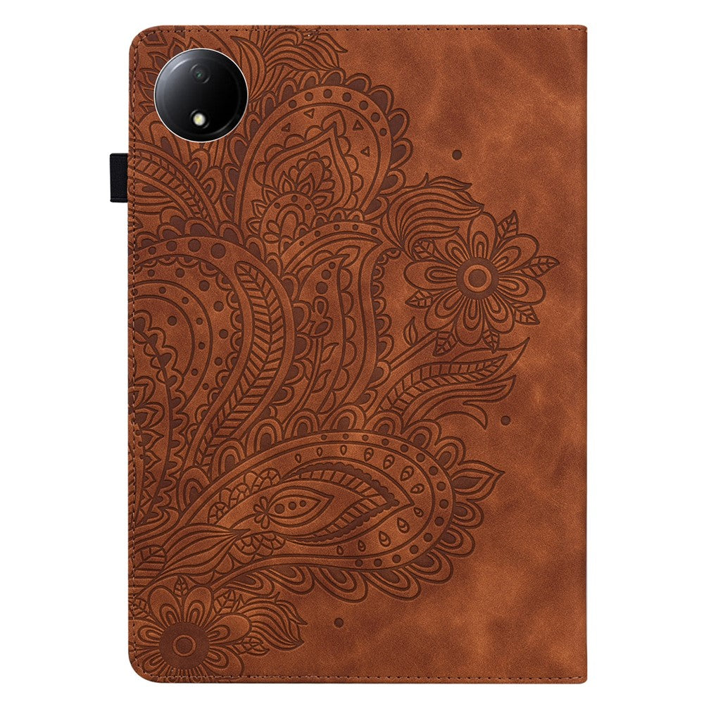 For Xiaomi Redmi Pad SE 4G 8.7 inch Case Peacock Flower Pattern Card Holder Leather Tablet Cover