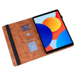 For Xiaomi Redmi Pad SE 4G 8.7 inch Case Peacock Flower Pattern Card Holder Leather Tablet Cover