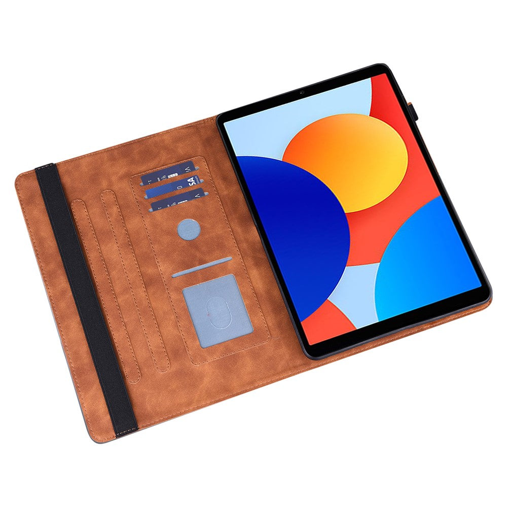For Xiaomi Redmi Pad SE 4G 8.7 inch Case Peacock Flower Pattern Card Holder Leather Tablet Cover
