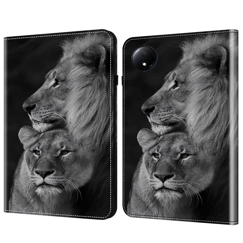 For Xiaomi Redmi Pad SE 4G 8.7 inch Case Flip Stand Leather Tablet Cover Pattern Printed