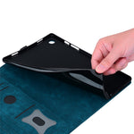 For OnePlus Pad Pro / Pad 2 Case Card Slots Leather Tablet Stand Folio Cover Flower Cat
