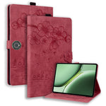 For OnePlus Pad Pro / Pad 2 Case Card Slots Leather Tablet Stand Folio Cover Flower Cat