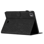 For iPad Pro 11 (2025) / 11 (2024) Case Honeycomb Printed Leather Tablet Cover with Card Slot