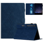 For Samsung Galaxy Tab S10 FE / S9 FE / S9 Case Honeycomb Printed Leather Tablet Cover with Card Slot