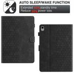 For Lenovo Tab P11 Case Honeycomb Printed Leather Tablet Cover with Card Slot