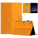 For Lenovo Tab P11 Case Honeycomb Printed Leather Tablet Cover with Card Slot