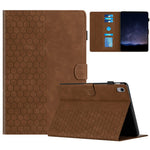 For Lenovo Tab P11 Case Honeycomb Printed Leather Tablet Cover with Card Slot