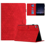 For Lenovo Tab P11 Case Honeycomb Printed Leather Tablet Cover with Card Slot