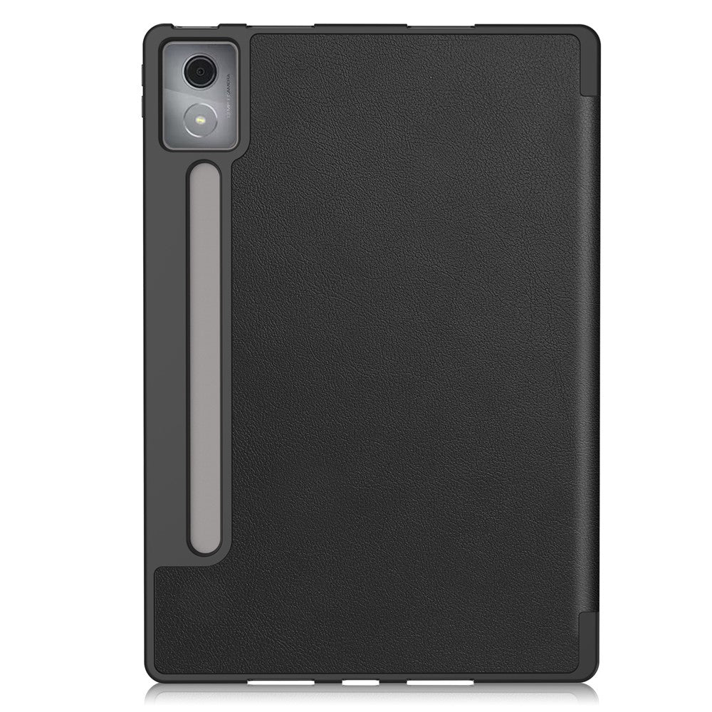 For Lenovo Xiaoxin Pad Pro 12.7 (2025) Stand Case Shock-Absorbent Leather Tablet Cover with Pen Slot