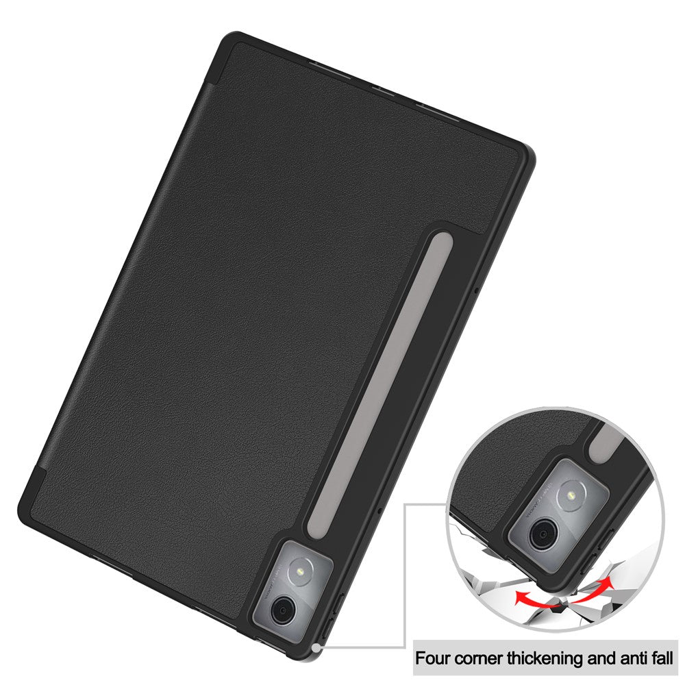 For Lenovo Xiaoxin Pad Pro 12.7 (2025) Stand Case Shock-Absorbent Leather Tablet Cover with Pen Slot