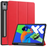 For Lenovo Xiaoxin Pad Pro 12.7 (2025) Stand Case Shock-Absorbent Leather Tablet Cover with Pen Slot