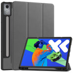 For Lenovo Xiaoxin Pad Pro 12.7 (2025) Stand Case Shock-Absorbent Leather Tablet Cover with Pen Slot