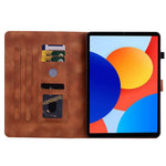 For Xiaomi Redmi Pad SE 4G 8.7 inch Case Lily Flower Imprint Card Slots Leather Tablet Cover
