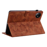 For Xiaomi Redmi Pad SE 4G 8.7 inch Case Lily Flower Imprint Card Slots Leather Tablet Cover