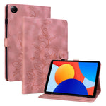 For Xiaomi Redmi Pad SE 4G 8.7 inch Case Lily Flower Imprint Card Slots Leather Tablet Cover