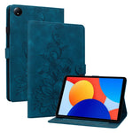 For Xiaomi Redmi Pad SE 4G 8.7 inch Case Lily Flower Imprint Card Slots Leather Tablet Cover