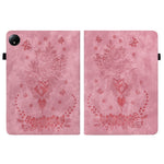 Xiaomi Redmi Pad SE 4G 8,7 tums fodral med korthållare, reptåligt läderfodral, rosblommatryck