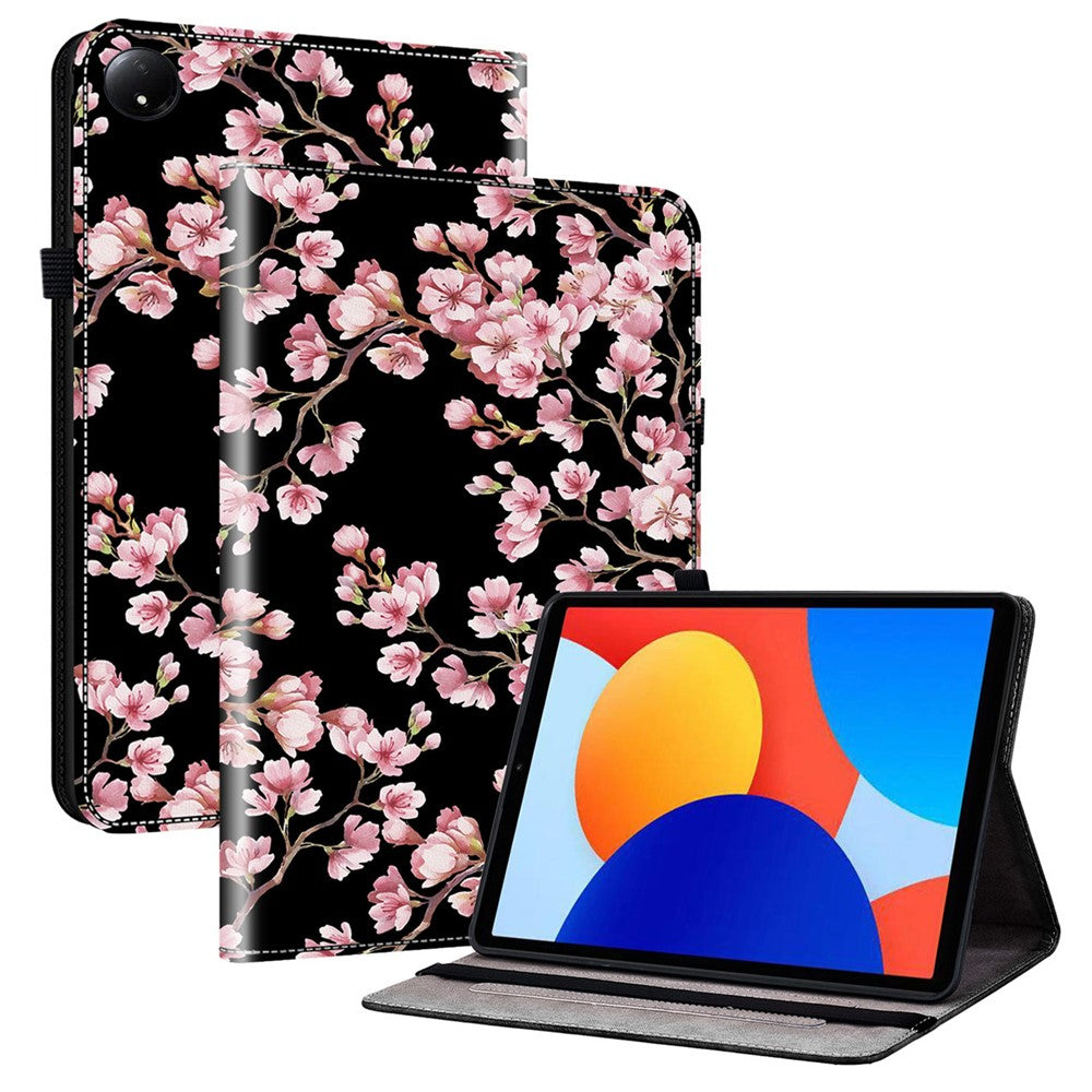 For Xiaomi Redmi Pad SE 4G 8.7 inch Leather Case Pattern Printed Stand Tablet Cover with Card Slots