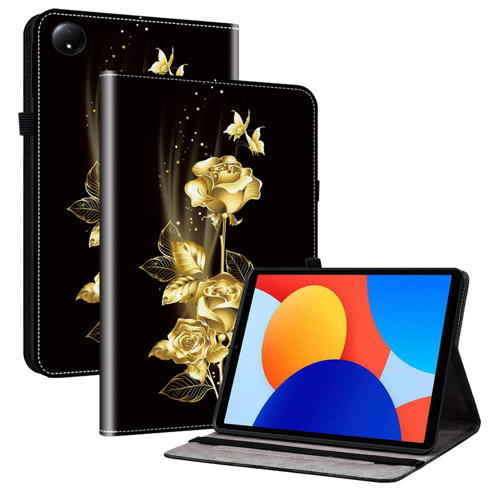 For Xiaomi Redmi Pad SE 4G 8.7 inch Leather Case Pattern Printed Stand Tablet Cover with Card Slots