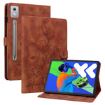 For Lenovo Tab P12 Pro 12.7 2025 / Xiaoxin Pad Pro 12.7 (2025) Case Lily Flower Imprint Card Slots Leather Tablet Cover