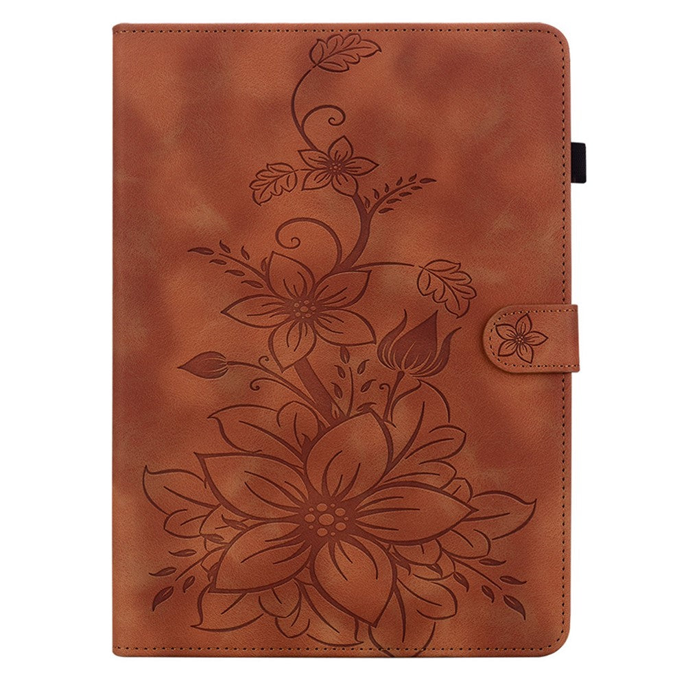 For Lenovo Tab P12 Pro 12.7 2025 / Xiaoxin Pad Pro 12.7 (2025) Case Lily Flower Imprint Card Slots Leather Tablet Cover