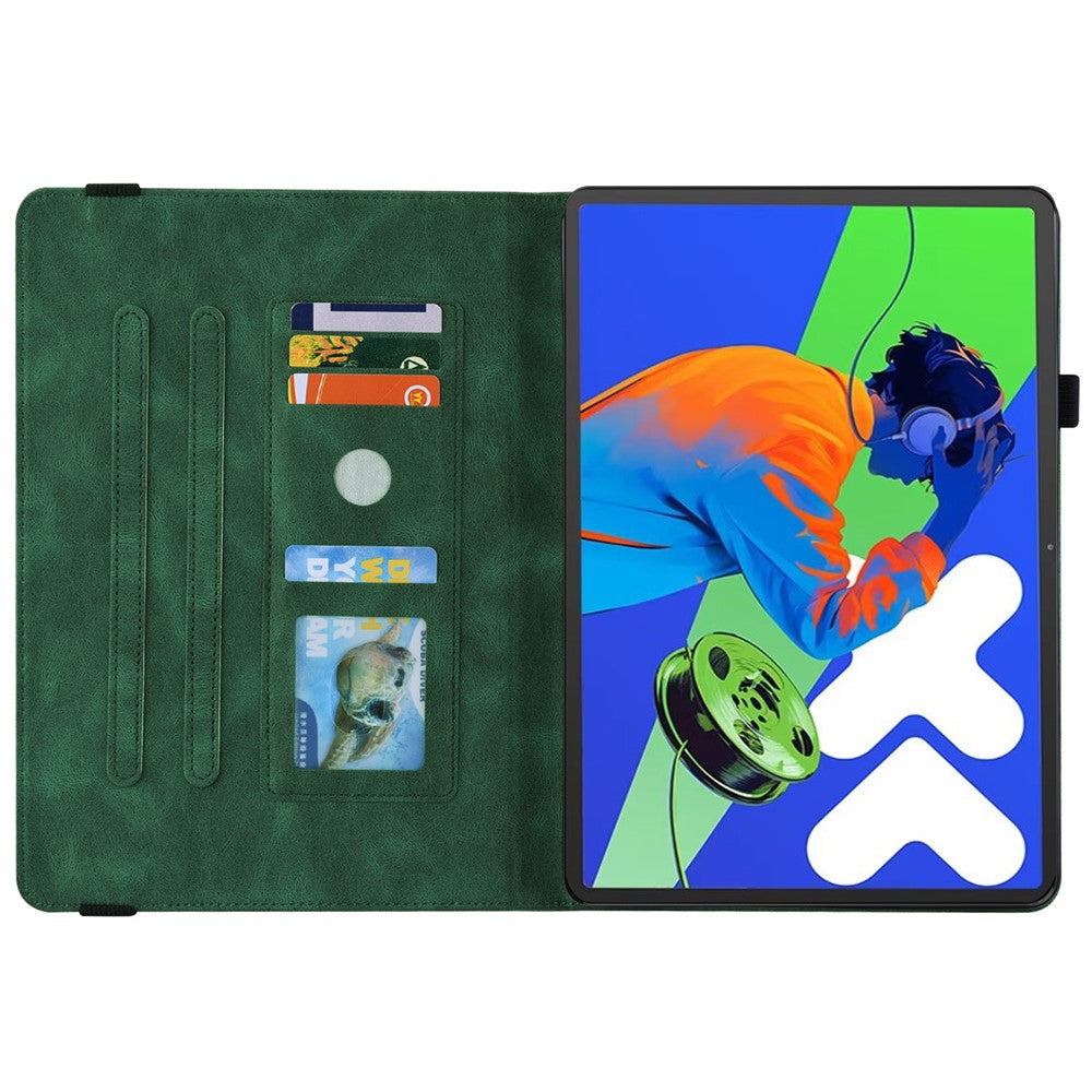 PU-læderetui med sommerblomstertryk og kortlommer til Lenovo Tab P12 Pro 12.7 2025 / Xiaoxin Pad Pro 12.7 (2025)