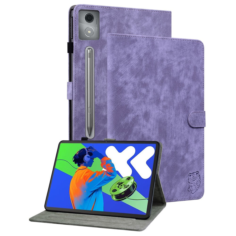 For Lenovo Tab P12 Pro 12.7 2025 / Xiaoxin Pad Pro 12.7 (2025) Cases Tiger Imprint Anti-Scratch PU Leather Tablet Cover