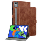 For Lenovo Tab P12 Pro 12.7 2025 / Xiaoxin Pad Pro 12.7 (2025) Cases Tiger Imprint Anti-Scratch PU Leather Tablet Cover