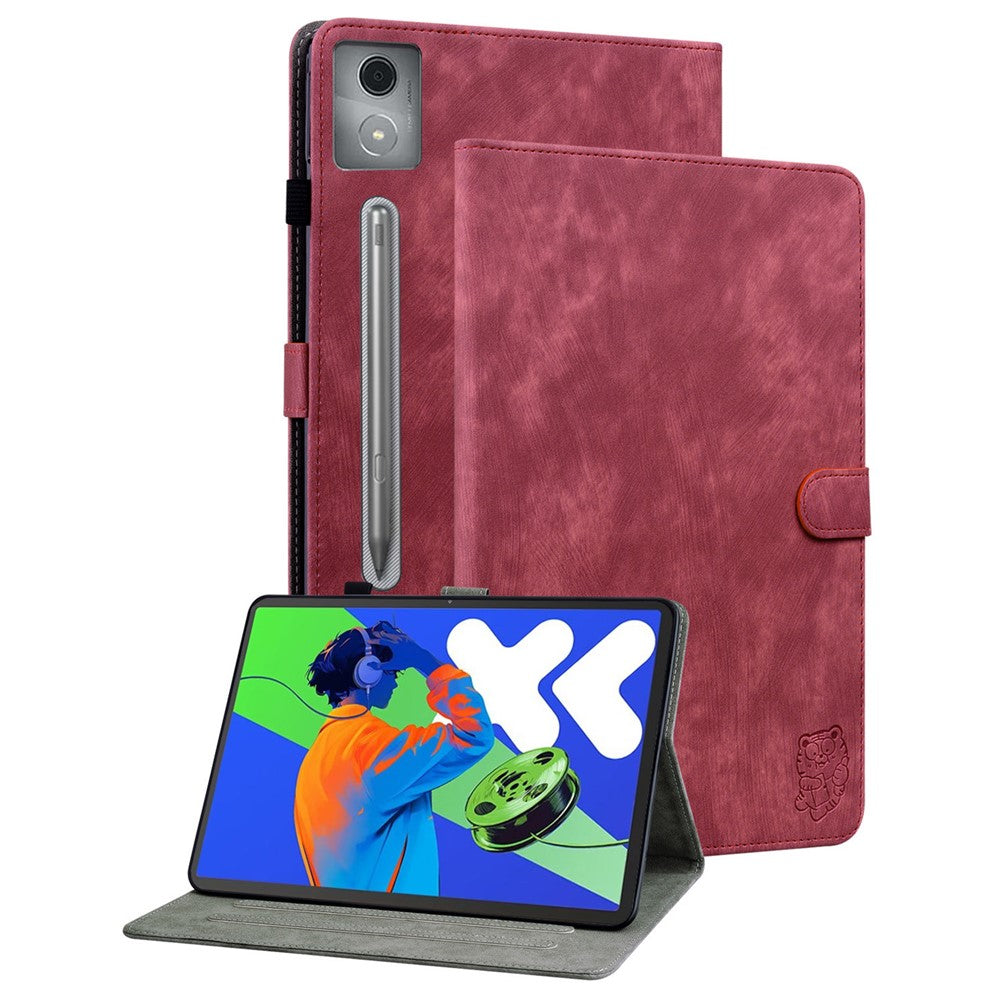 For Lenovo Tab P12 Pro 12.7 2025 / Xiaoxin Pad Pro 12.7 (2025) Cases Tiger Imprint Anti-Scratch PU Leather Tablet Cover