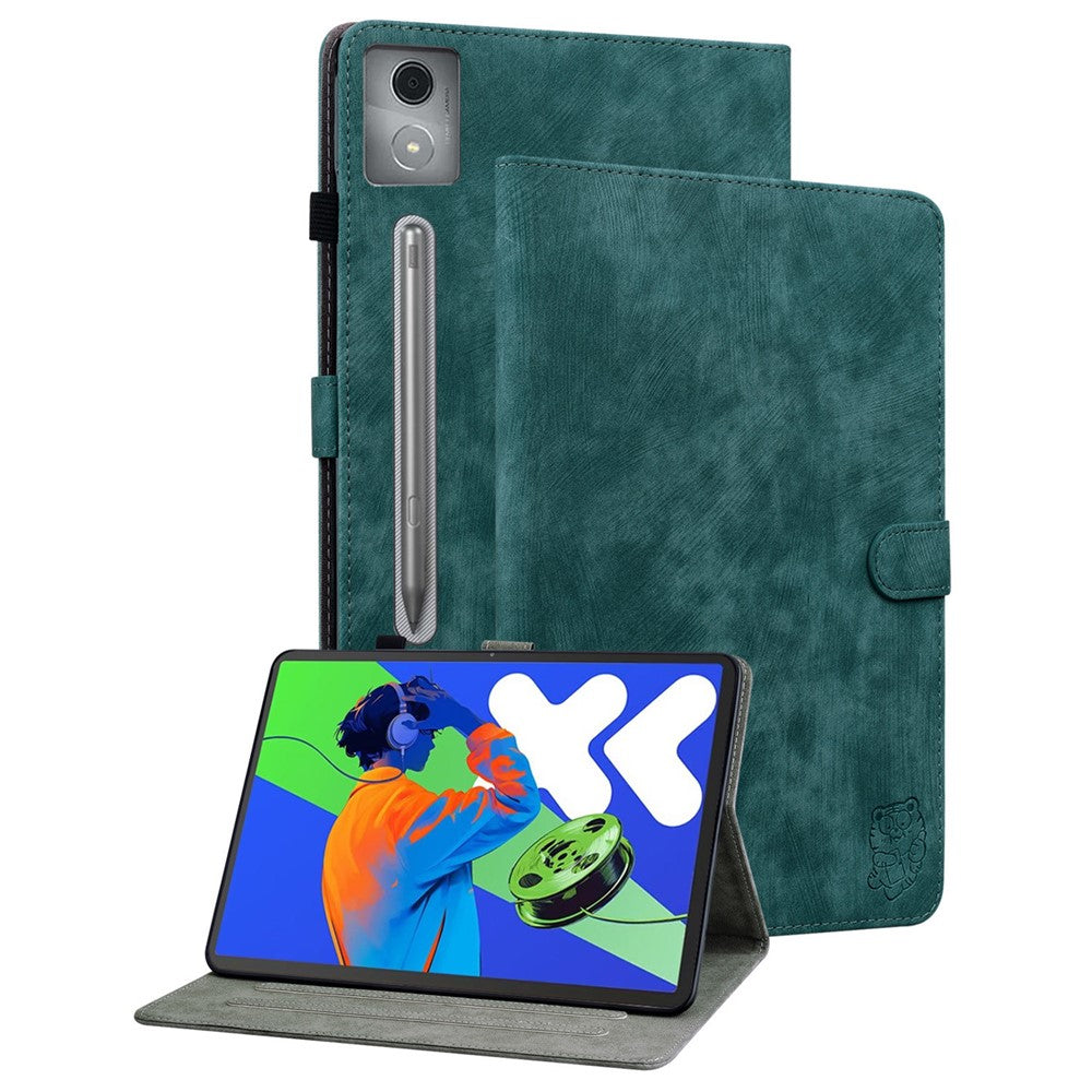 For Lenovo Tab P12 Pro 12.7 2025 / Xiaoxin Pad Pro 12.7 (2025) Cases Tiger Imprint Anti-Scratch PU Leather Tablet Cover