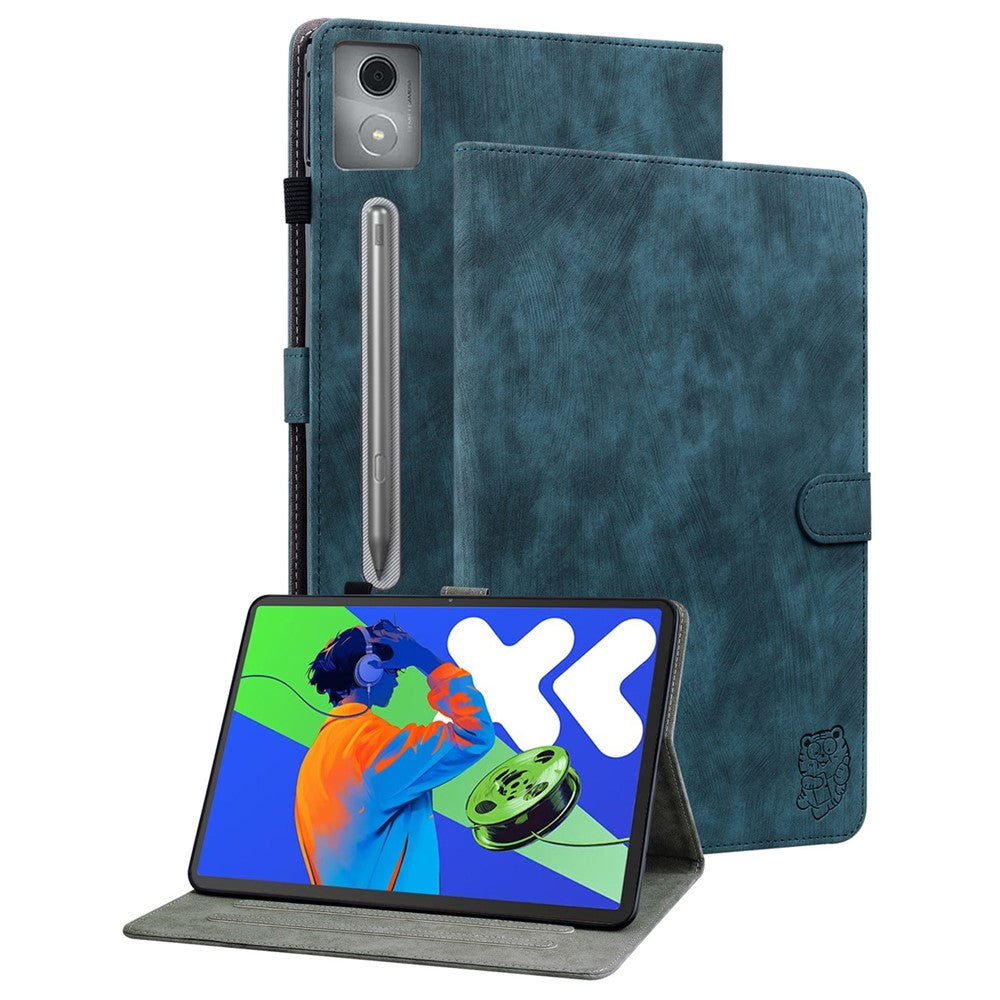 For Lenovo Tab P12 Pro 12.7 2025 / Xiaoxin Pad Pro 12.7 (2025) Cases Tiger Imprint Anti-Scratch PU Leather Tablet Cover