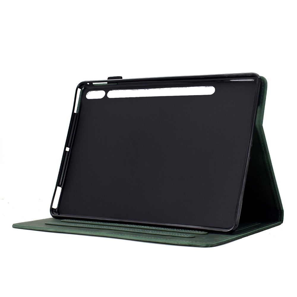 For Samsung Galaxy Tab S9 Case Cats Imprinted PU Leather Card Slots Tablet Cover