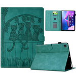 For Lenovo Tab M10 (Gen 3) Case Cats Imprinted PU Leather Card Slots Tablet Cover