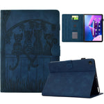 For Lenovo Tab M10 Plus (3rd Gen) Case Cats Imprinted PU Leather Card Slots Tablet Cover