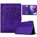 For Lenovo Tab M10 Plus (3rd Gen) Case Cats Imprinted PU Leather Card Slots Tablet Cover