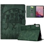 For Lenovo Tab M9 TB-310FU Case Cats Imprinted PU Leather Card Slots Tablet Cover