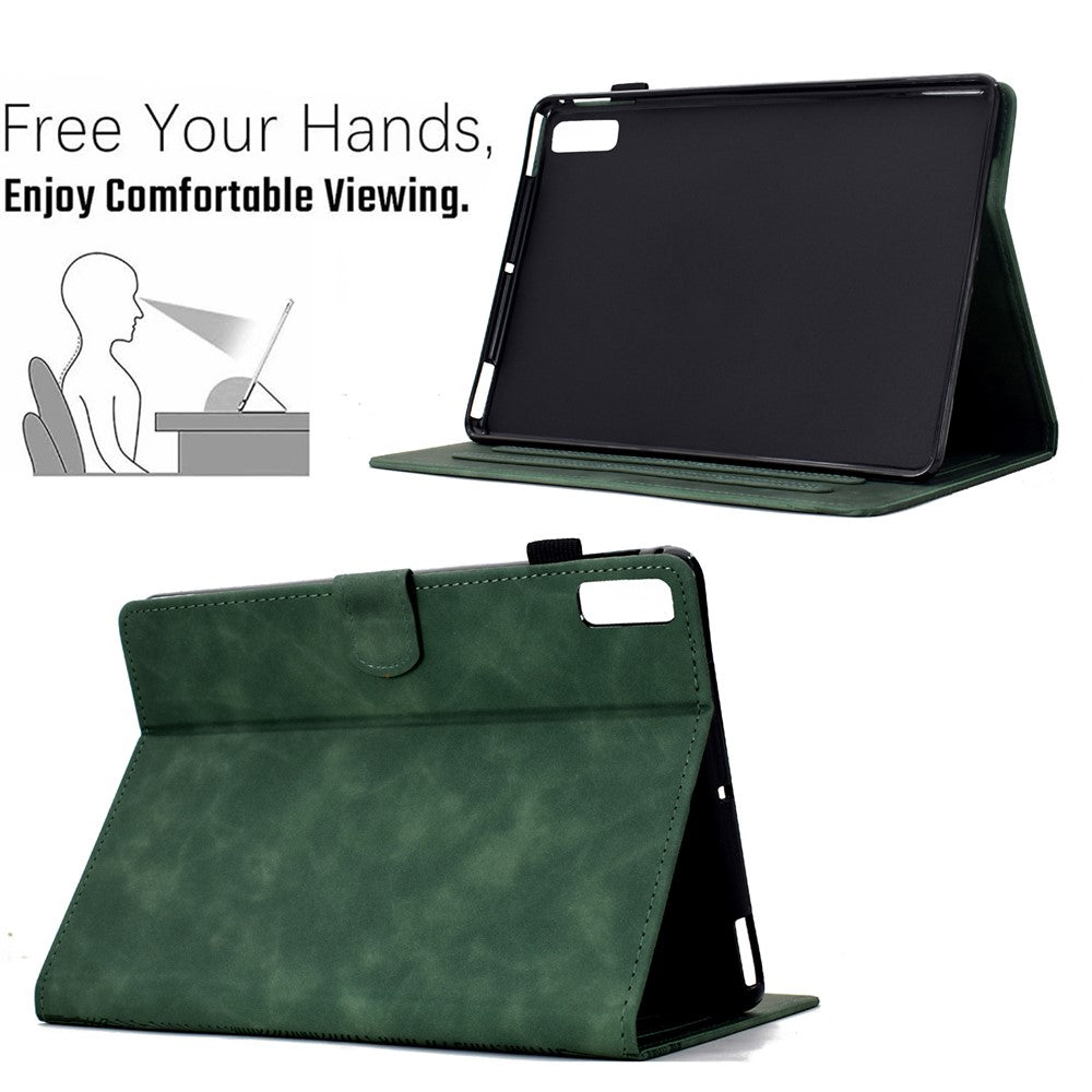 For Lenovo Tab M9 TB-310FU Case Cats Imprinted PU Leather Card Slots Tablet Cover