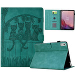For Lenovo Tab M9 TB-310FU Case Cats Imprinted PU Leather Card Slots Tablet Cover