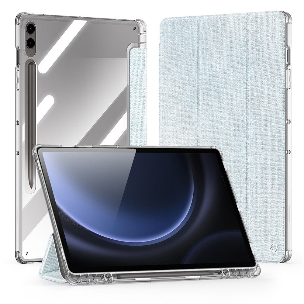 DUX DUCIS Unid Series til Samsung Galaxy Tab S9 FE+ / S9+ etui Auto Wake / Sleep TPU+PC+Læder Klart Tablet Cover