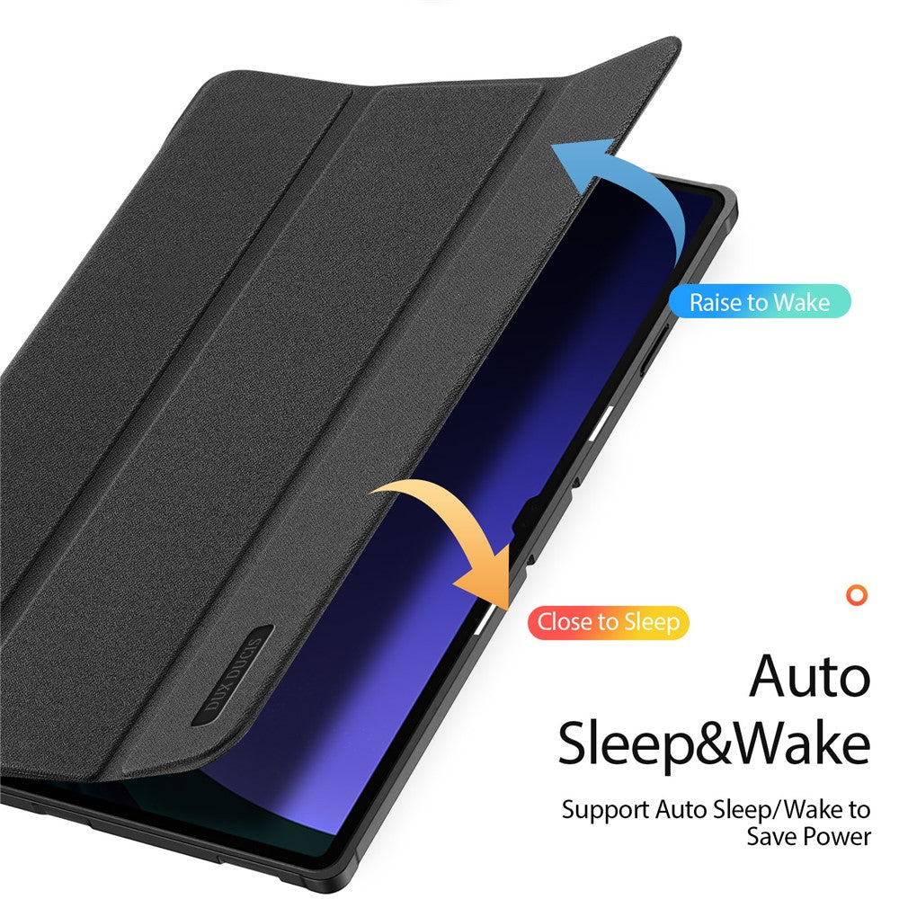 DUX DUCIS Domo Series for Samsung Galaxy Tab S10 Ultra / S9 Ultra / S8 Ultra Case Tri-Fold Stand Leather Cover Auto Wake / Sleep