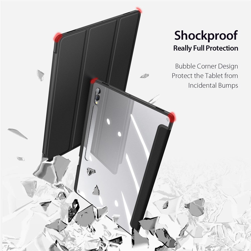 DUX DUCIS TOBY Series For Samsung Galaxy Tab S10 Ultra / S9 Ultra / S8 Ultra Case PU Leather Tri-Fold Stand Tablet Cover