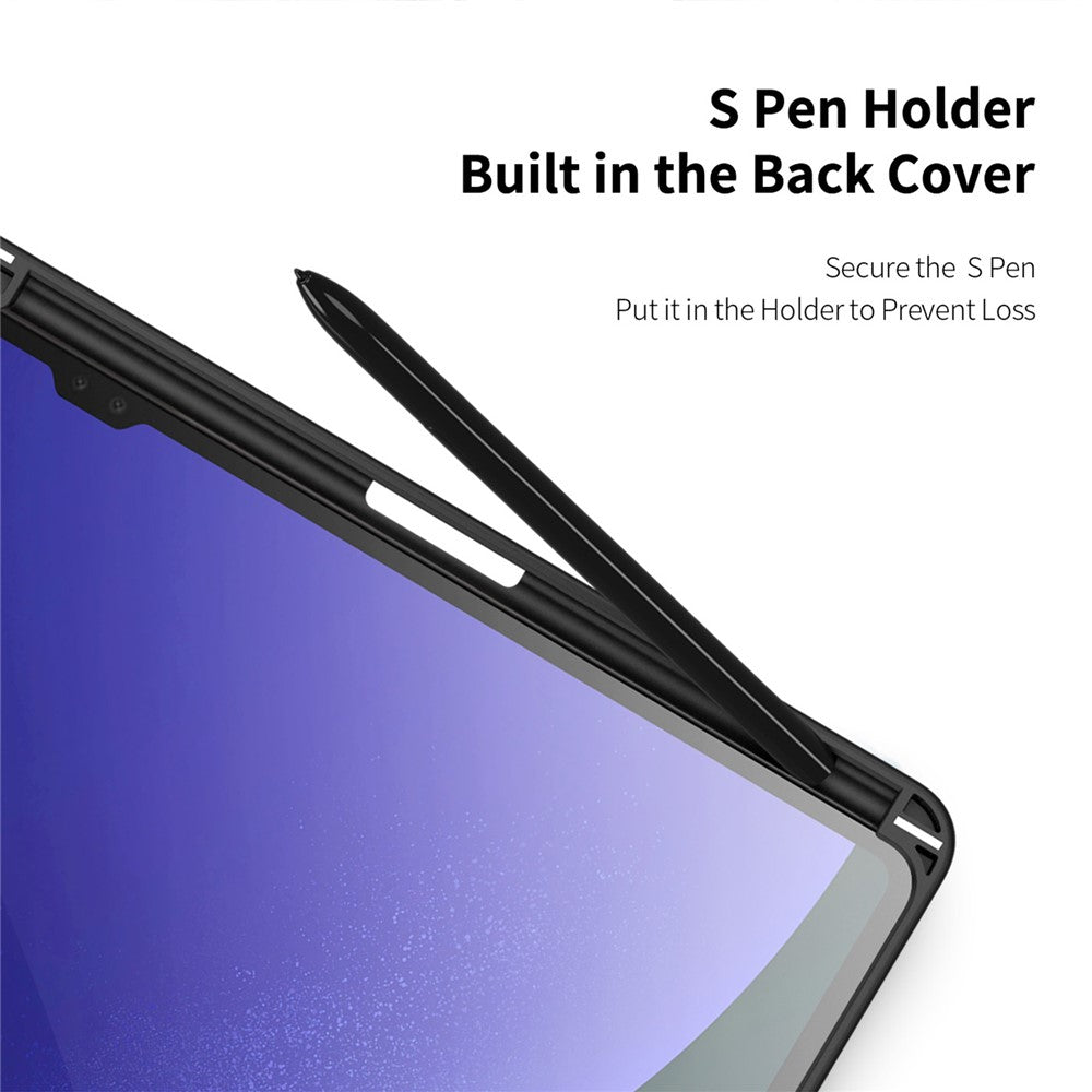 DUX DUCIS TOBY Series For Samsung Galaxy Tab S10 Ultra / S9 Ultra / S8 Ultra Case PU Leather Tri-Fold Stand Tablet Cover
