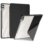 DUX DUCIS Magi Series for Samsung Galaxy Tab S10+ / S9+ / S9 FE+ Case Origami Stand Leather+PC+TPU Clear Back Cover