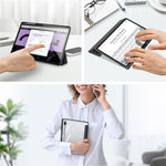 DUX DUCIS TOBY Series For Samsung Galaxy Tab S10+ / S9+ / S9 FE+ Case PU Leather Tri-Fold Stand Tablet Cover