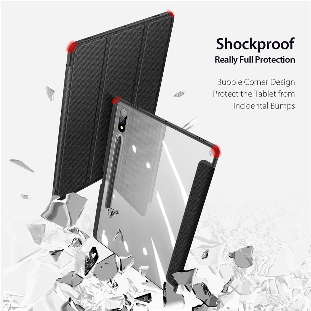 DUX DUCIS TOBY Series For Samsung Galaxy Tab S10+ / S9+ / S9 FE+ Case PU Leather Tri-Fold Stand Tablet Cover