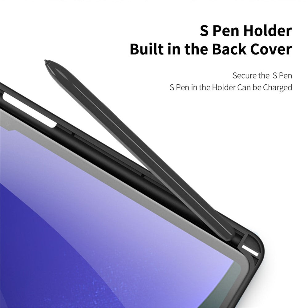 DUX DUCIS TOBY Series For Samsung Galaxy Tab S10+ / S9+ / S9 FE+ Case PU Leather Tri-Fold Stand Tablet Cover